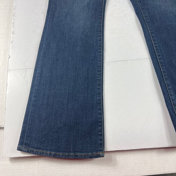 Kut From The Kloth Jeans Women's 33x30 Farrah Bootcut Mid Rise Blue Denim Tag 8 - Picture 6 of 16